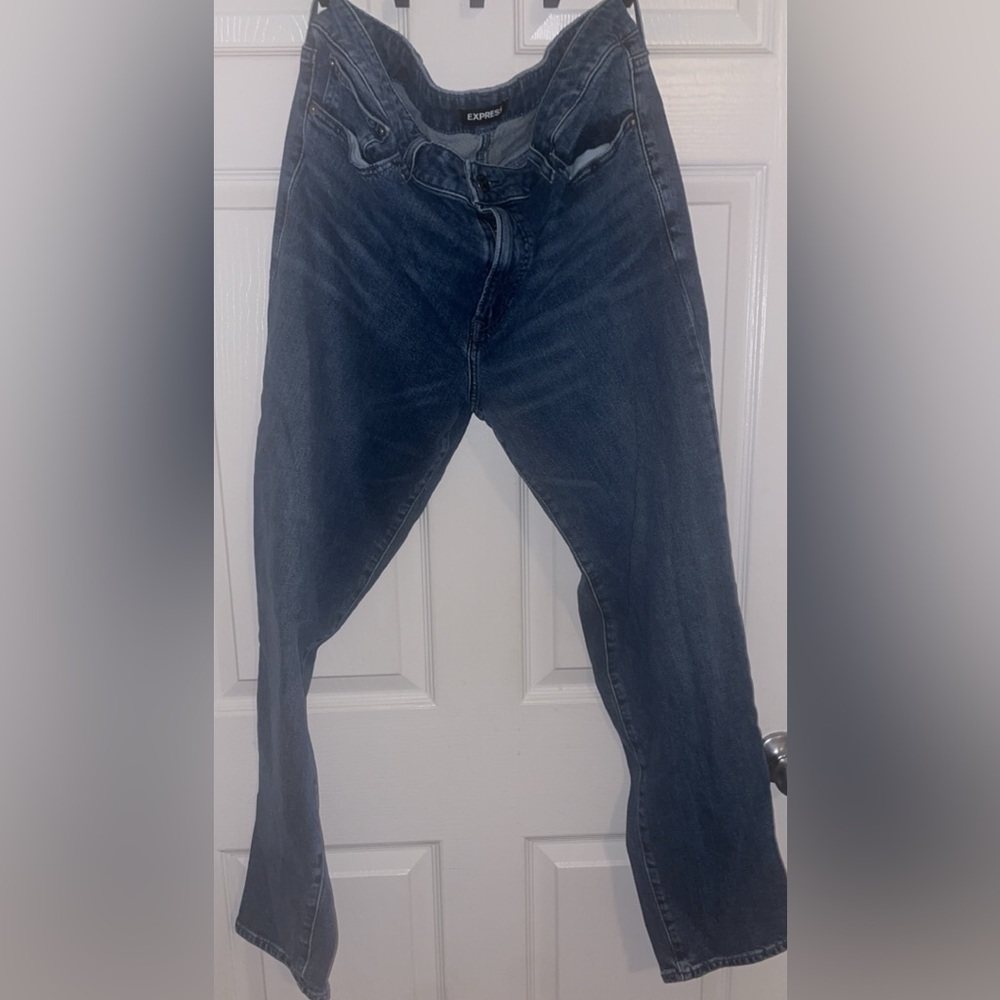Express Dark Blue Men's Straight Jeans